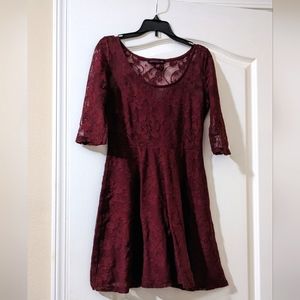 Material Girl Long Sleeve Lace Dress